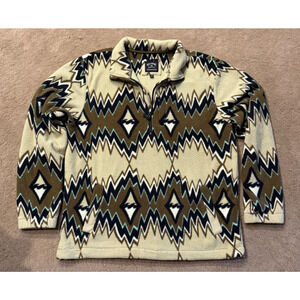 Billabong Fleece Jacket Mens Outdoor Half Zip Logo Zip Pockets Size XL